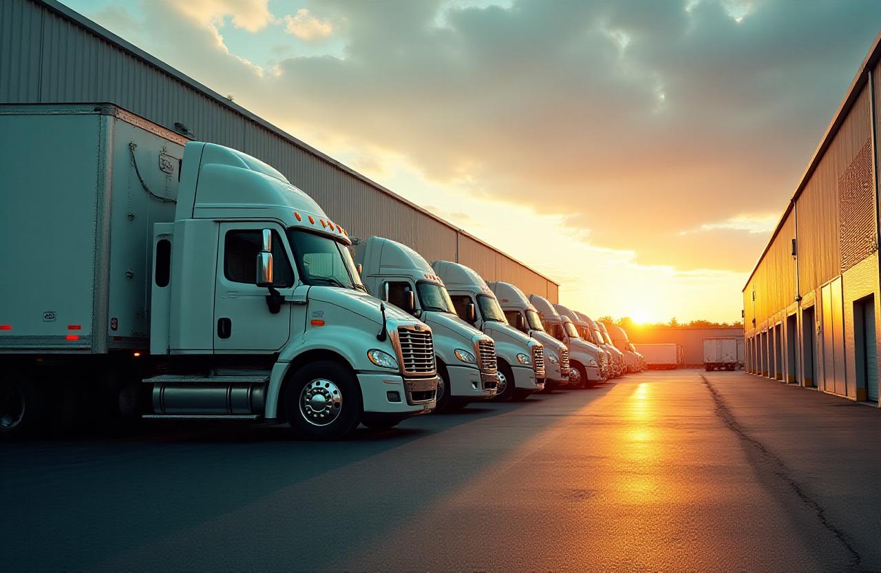 Modern logistics fleet and warehouse at Grand Rapids